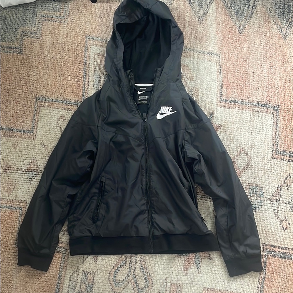 Nike Black Hooded Jacket (youth medium) a really cool jacket!